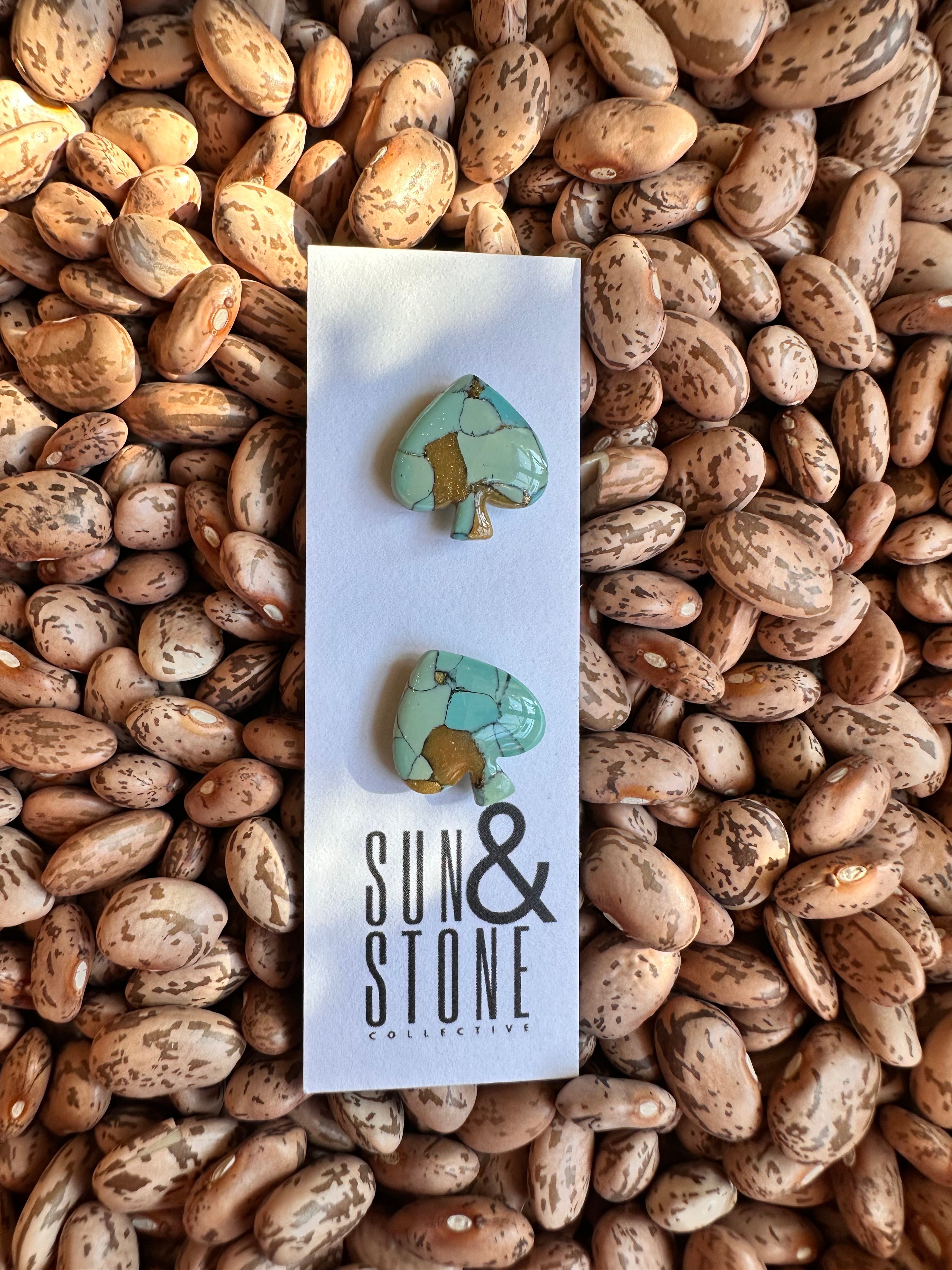 Sun & Stone Spade Earrings
