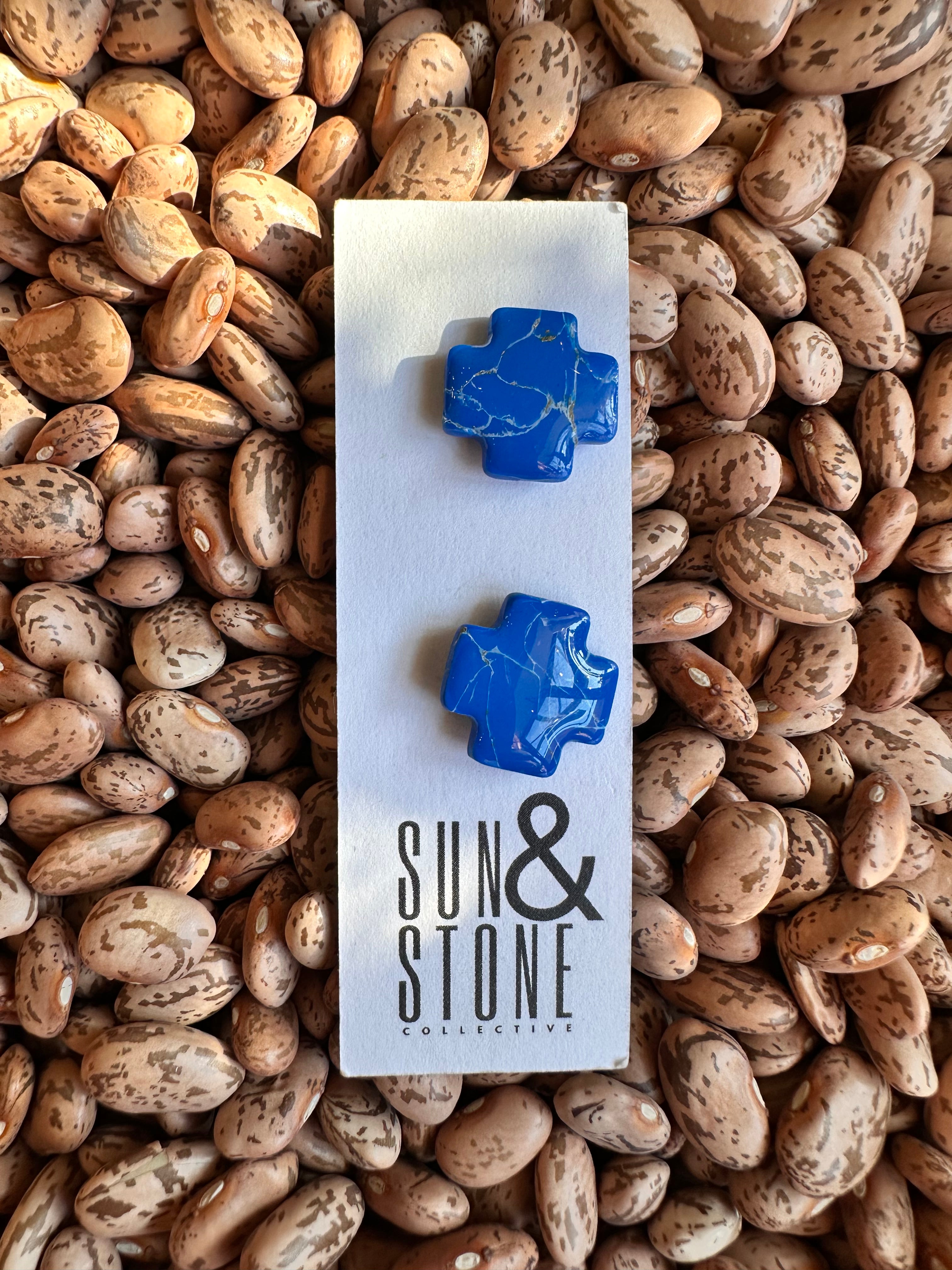 Sun & Stone Spade Earrings