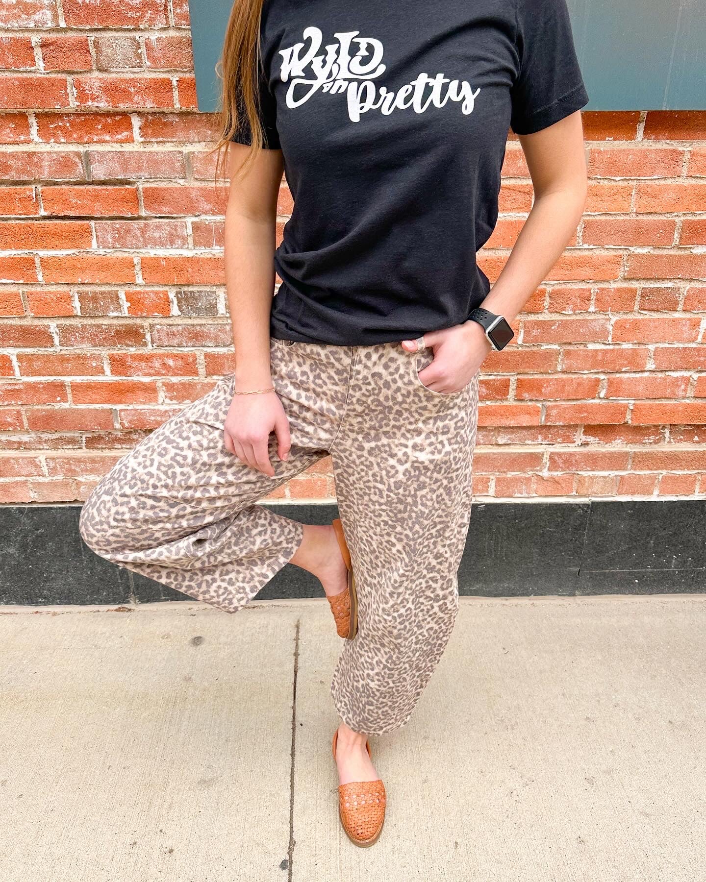 Wyld Leopard Barrel Jeans