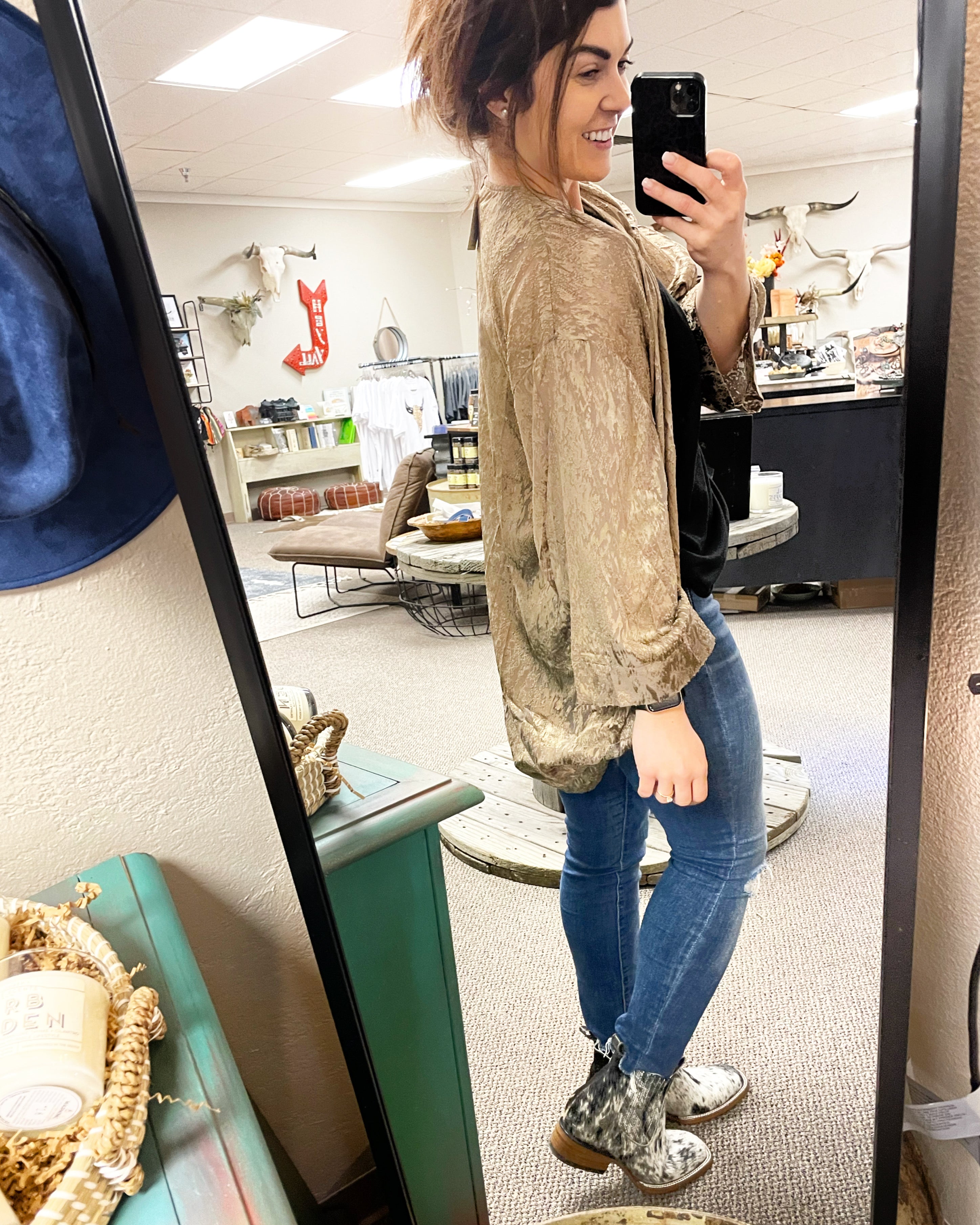 Shimmer Python Kimono