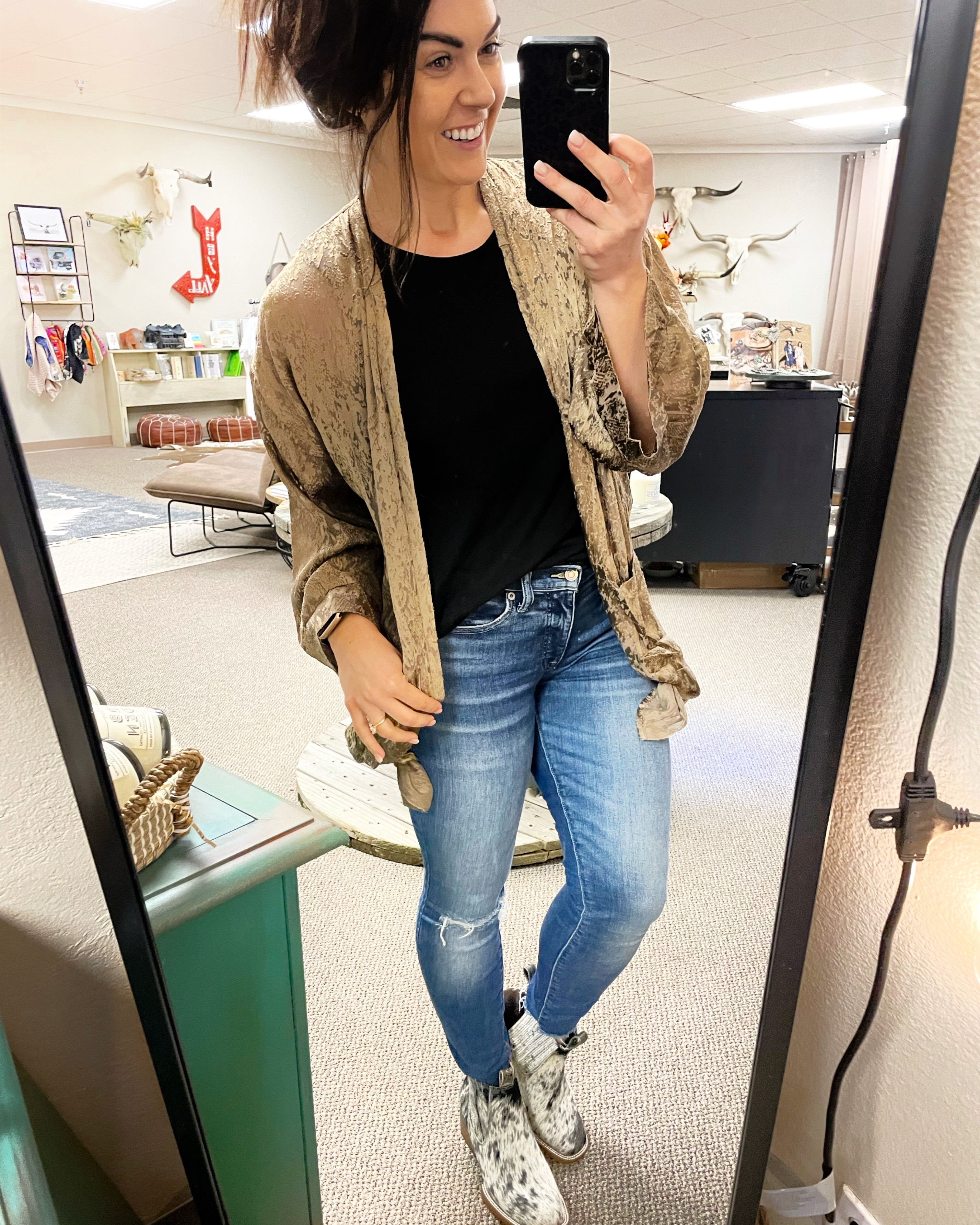 Shimmer Python Kimono